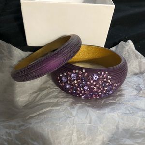 Two beautiful purple bangles.